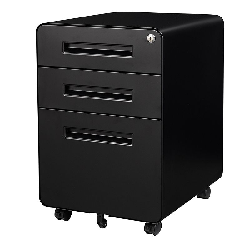 圓弧（hú）全黑色活動櫃